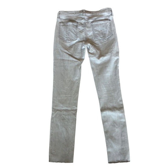 Rag & Bone Ankle Skinny Jeans Sz 27 Light Grey Frayed Hem Cropped Stretch - Picture 5 of 9